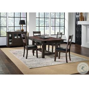 Mariposa Warm Gray Trestle Extendable Dining Table