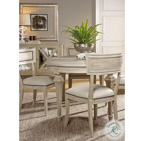 Cohesion Program Bianco Aperitif Extendable Round Dining Table