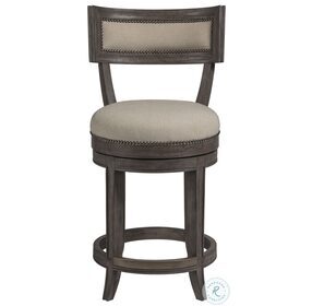 Cohesion Program Natural Greige And Antico Aperitif Swivel Counter Height Stool