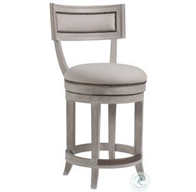 Cohesion Program Natural Greige And Bianco Aperitif Swivel Counter Height Stool
