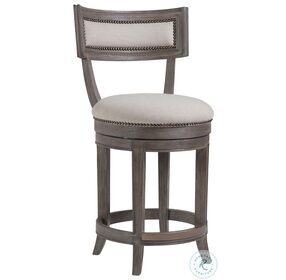 Cohesion Program Natural Greige And Grigio Aperitif Swivel Counter Height Stool