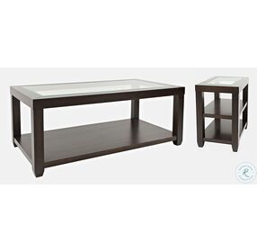 Urban Icon Merlot Glass Inlay End Table