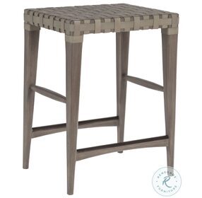 Cohesion Program Grigio Milo Leather Backless Counter Height Stool