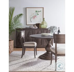 Cohesion Program Brown Axiom Round Dining Table