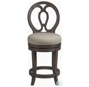 Cohesion Program Natural Greige And Antico Axiom Swivel Counter Height Stool