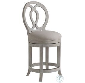 Cohesion Program Natural Greige And Bianco Axiom Swivel Counter Height Stool