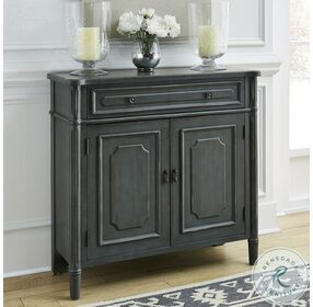 Eclectic Living Gray And White Accent Cabinet