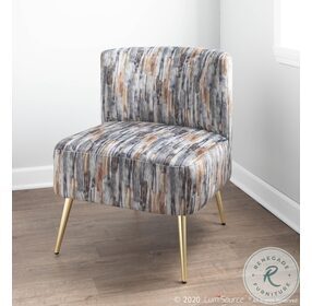 Luna Grey Slipper Chair