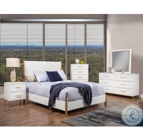 Madelyn White California King Panel Bed