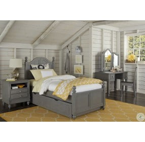 Lake House Stone Payton Twin Arch Poster Bed With Trundle