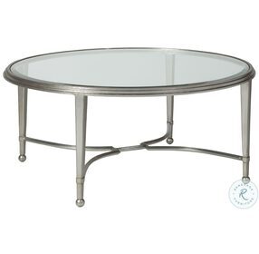 Metal Designs Silver Leaf Sangiovese Round Occasional Table Set