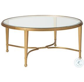 Metal Designs Gold Leaf Sangiovese Round Occasional Table Set