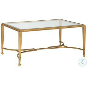 Metal Designs Gold Leaf Sangiovese Small Rectangular Occasional Table Set