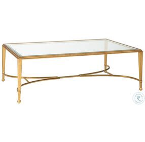 Metal Designs Gold Leaf Sangiovese Large Rectangular Occasional Table Set