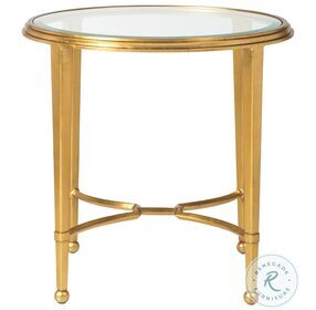 Metal Designs Gold Leaf Sangiovese Round End Table