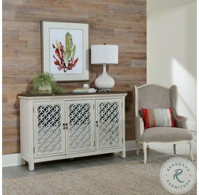 Westridge Wire Brushed Gray And White 3 Door Accent Cabinet