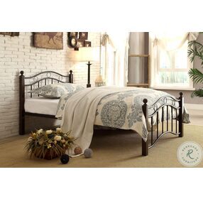 Averny Black Twin Metal Poster Bed