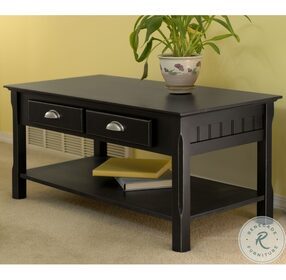 Timber Black 2 Drawer Coffee Table