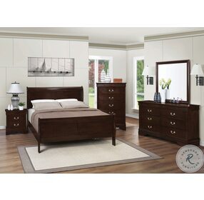 Louis Philippe Cappuccino Twin Sleigh Bed
