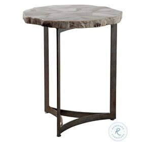 Signature Designs White Clam Shell And Antiqued Iron Tate Spot Table