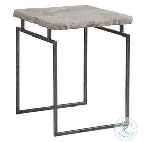 Signature Designs White Clam Shell And Antiqued Iron Gardner Spot Table