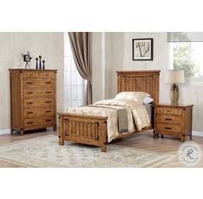 Brenner Rustic Honey Twin Panel Bed