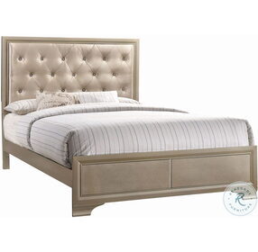 Beaumont Champagne Upholstered Panel Bedroom Set