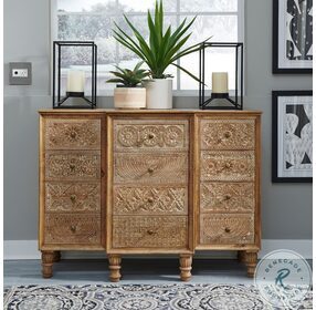 Montrose Weathered Honey Drawer Accent Cabinet