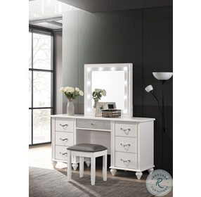 Barzini White Vanity Desk