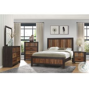 Cooper Multi Tone Wire Brushed Queen Panel Bed