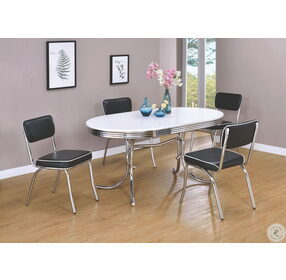 Retro Black Black Dining Chair Set of 2