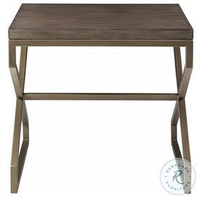 Cohesion Program Antico And Warm Metalic Edict Square End Table