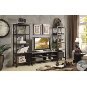Millwood Weathered Natural And Rustic Black 65" TV Stand