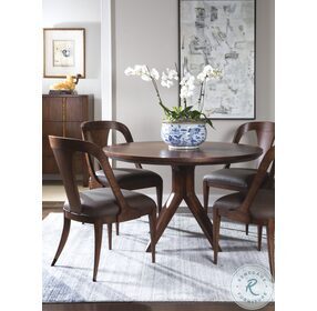 Signature Designs Rich Walnut Beale Round Dining Table