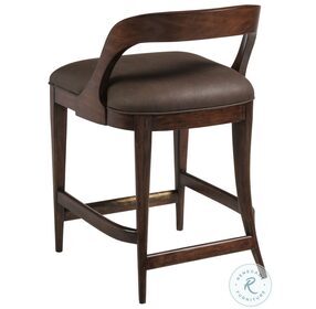 Signature Designs Rich Chocolate Brown Beale Low Back Counter Height Stool