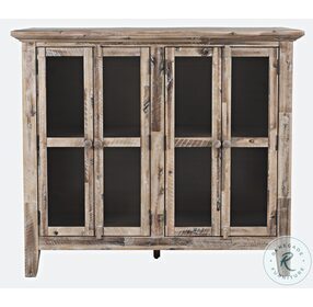 Rustic Shores Grey Wash 48" Distressed Accent Cabinet