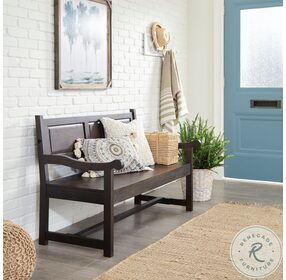 Be Seated Dark Bark Accent Bench