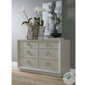 Signature Designs White And Gray Wire Brushed Ceruse Zeitgeist Double Dresser