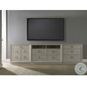 Signature Designs White And Gray Wire Brushed Ceruse Zeitgeist TV Stand