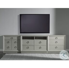 Signature Designs Gray Lacquered Linen Zeitgeist TV Stand