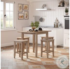 Eastern Tides Brushed Bisque Backless Counter Height Stool