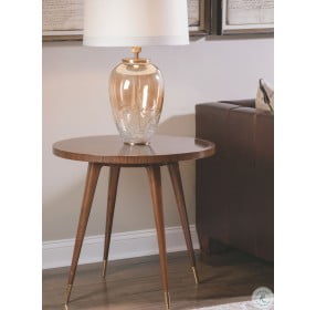 Signature Designs Brown Marlowe Round End Table