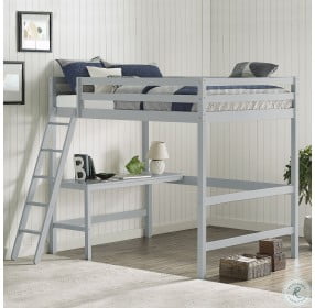Caspian Gray Full Loft Bed