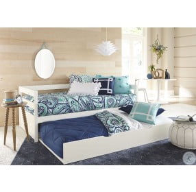 Caspain White Twin Daybed With Trundle