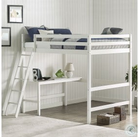 Caspian White Full Loft Bed