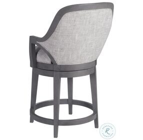 Appellation Medium Gray Wirebrushed Upholstered Swivel Counter Height Stool