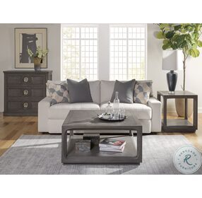 Appellation Medium Gray wire brushed Square End Table