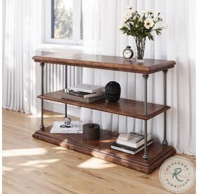 Larson Distressed Natural Brown Console Table