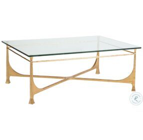 Metal Designs Gold Leaf Bruno Rectangular Occasional Table Set