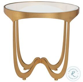 Metal Designs Gold Leaf Sophie Round End Table